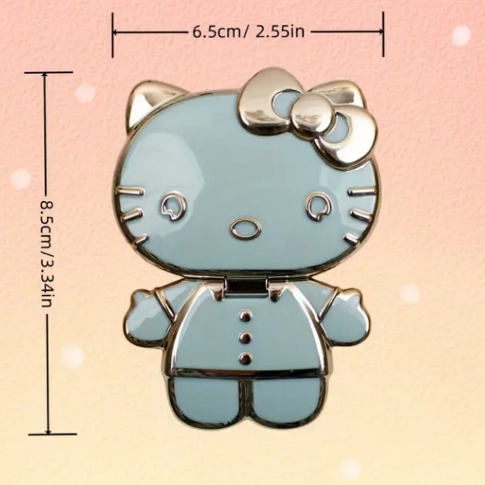 Hello Kitty Rotatable Folding Phone Stand Mirror - BLUE - Picture 2 of 5